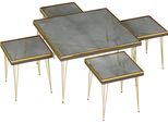 Set Da Soggiorno Grigio Set Di Mobili Moderni In Mdf E Acciaio Inossidabile