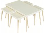 Tavolo In Legno Beige Dal Design Moderno E Dall'aspetto Elegante