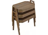 Set Di Tavolini In Legno In Marrone Moderno Ed Elegante