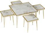 Set Da Salotto Beige Mdf Acciaio Inox Moderno Elegante