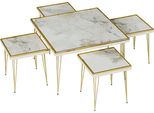 Set Da Soggiorno In Beige In Mdf E Acciaio Inox Moderno Ed Elegante