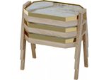 Set Di Tavolini In Legno Beige Moderno Ed Elegante