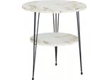 Tavolino In Metallo Beige In Stile Moderno Ed Elegante