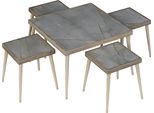 Set Da Salotto Moderno Grigio In Legno E Mdf
