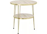 Tavolino In Metallo Beige In Stile Moderno Ed Elegante