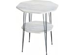 Tavolino In Metallo Bianco In Stile Moderno Ed Elegante