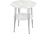Tavolino Classico In Metallo Bianco Moderno