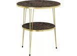 Tavolino In Metallo Marrone In Stile Moderno Ed Elegante