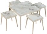 Elegante Set Da Soggiorno In Beige In Legno E Mdf