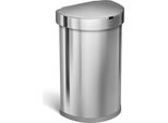 Simplehuman Cestino Per Rifiuti Unisex 45L A Sensore Semicircolare Con Scomparto Per Sacchetti In Acciaio Inox