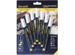 Securit BL-SMA100-V7-WT Pennarello A Gesso Small Set Da 7