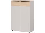 Aktenschrank Germania "Gw-Oviedo", Kaschmir, Lindberg, Eiche, Nachbildung, B:80Cm H:120Cm T:40Cm, Holzwerkstoff, Metall, SchräNke, Mit Verstellbaren EinlegeböDen