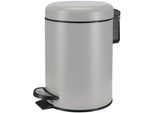 Kosmetikeimer KLEINE WOLKE One, grau (platin), B:16,8cm H:25cm T:16,8cm, Metall, Mülleimer, Kosmetikeimer