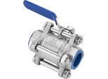 Acciaio Inox 304 Valvola A Sfera Femmina A Passaggio Totale In Tre Pezzi 3/4" Npt 1000WOG"