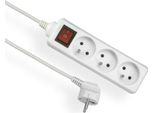 Cavo Di Prolunga Con Messa A Terra E Interruttore, Bianco, A 3 Vie Con/Senza 1,5 M Omy 3X1 Elgotech EPS-301.5W