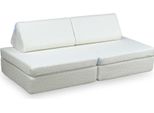 Montessori Mini Play Bench Standard - Bouclé Bianco