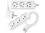 Cavo Di Prolunga Con Messa A Terra, Bianco, 3 Prese, 1,5 M, Omy 3X1, Elgotech EPS-301.5