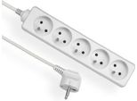 Cavo Di Prolunga Con Messa A Terra, Bianco, A 5 Vie, 3 M Omy 3X1 Elgotech EPS-503