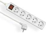 Cavo Di Prolunga Con Messa A Terra E Interruttore, Bianco, 5 Vie, Con/Senza 1,5 M Omy 3X1 Elgotech EPS-501.5W