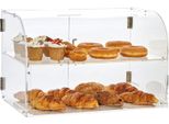 Vetrina Per Pasticceria A 2 Livelli, Vetrina Commerciale Per Panetteria 558 X 356 X 356 Mm, Vetrina In Acrilico Con Robuste Cerniere Doppie, Vetrina Per Pasticceria Per Ciambelle, Torte, Biscotti Ecc.