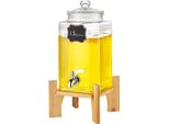 Distributore Di Bevande, Distributore Di Bevande Da 1,5 Galloni Per Feste, Distributore Di Succhi Di Frutta In Vetro Con Supporto, Rubinetto In Acciaio Inox, Distributore Di Tè Freddo, Limonata E Succo D'acqua, Per Ristoranti, Hotel, Feste