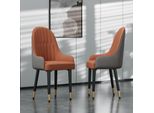 Wisfor Set Di 2 Sedie Da Pranzo In Pelle E Metallo Con Braccioli Sedie Da Tavolo Ergonomiche Sedie Da Cucina 150 Kg Sedie Da Catering Con Schienale