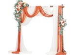 Set Di Fiori Per Arco Nuziale Decorazione Dell'arco Nuziale Con 2X Fiori 3X Tende Arancione
