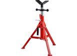 Supporto Per Tubi Supporto Per Tubi Acciaio Al Carbonio Con Testa A V Capacità Di Carico Max. Portata 1134 Kg Supporto Per Tubi Altezza Regolabile Da 61 A 107 Cm Gambe Pieghevoli Per Il Trasporto Ideale Per Filettatrici Scanalature A Rullo