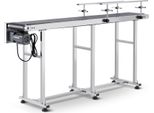Trasportatore A Nastro, Piano Di Trasporto 1803,4 X 198,1 Mm, Trasportatore A Nastro Motorizzato In Acciaio Inox Per Applicazioni Di Codifica A Getto D'inchiostro, Nastro In Pvc Azionato, Velocità Regolabile (Doppio Binario Di Protezione)