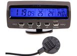12 V Auto Voltmetro Termometro Temperatura/Ora Display Lcd