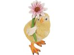 Anatra Giocattolo Countryfield Multicolore Con Fiore 10X9X18Cm Decorativa