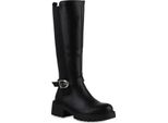 Van Hill Stivali Da Donna Leggermente Foderati Stivali Biker Scarpe Con Suola Profilata 841838, Colore: Nero, Taglia: 38