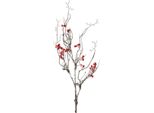 Ramo Artificiale Rosso Neve 130 Cm Decorazione Natalizia Bacche