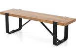 Panca Da Ingresso Con Struttura In Metallo Panca Da Corridoio Rustica Scarpiera In Legno Per Fattoria 152,5 X 43 X 44 Cm