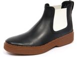G2208 Beatles Stivaletto Uomo Tod's Black/White Leather Boot Shoe Man