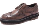 5870AE Scarpa Uomo Tod's Derby Bucature Leather Brown Shoe Man