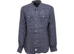 7233W Camicia Uomo Hydrogen Lino Linen Blue Shirt Men