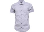 3575X Camicia Uomo Messagerie Short Sleeve Shirt Man Grey/White Cotone