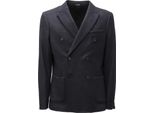 3307AF Giacca Uomo OFFICINA36 Dark Blue Fleece Wool Blend Jacket Man