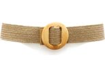 4855AG Cintura Donna Vicolo Beige Elasticized Belt Woman