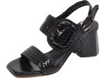 G4652 Sandalo Donna Black Pons Quintana Braided Leather Sandals Woman