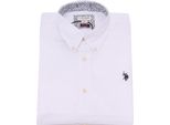 3830K Camicia Uomo U.S. Polo Assn. Slim Fit White Shirt Cotone Man