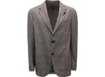 I6914 Giacca Uomo Lardini Man Wool Mix Glen Check Jacket