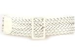 2811AA Cintura Donna Vicolo Intrecciata White Adjustable Belt Woman