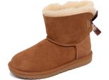 F6408 Stivale Bimba Girl Light Brown Ugg Mini Bailey Bow Ii Scarpe Boot Shoe
