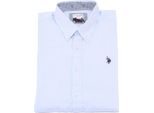 3651K Camicia Uomo U.S. Polo Assn. Slim Fit Light Blue Shirt Cotone Man