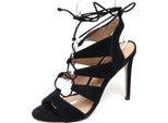 F1082 Sandalo Donna Black Steve Madden Scarpe Nabuk Shoe Woman