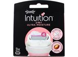Wilkinson Intuition 2-In-1 Confezione Di Ricarica Per Lamette - Burro Di Karité - Rade E Ammorbidisce La Pelle - 3 Lamette - 1 Pezzo