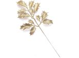Foglie Artificiali Glitterate, Oro 26X16Cm, Decorazione Per Albero Di Natale E Ornamenti Per Albero Di Natale