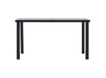 Vidaxl Tavolo Da Pranzo Nero E Grigio Cemento 140 X 70 X 75 Cm Mdf
